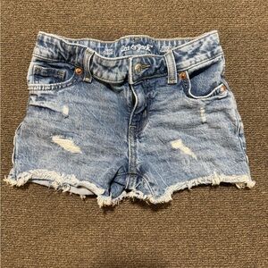 Cat & Jack Women's Distressed Light Blue Jean Shorts